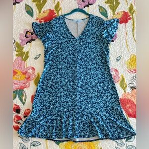 Draper James V-Neck Flutter Sleeve Dress